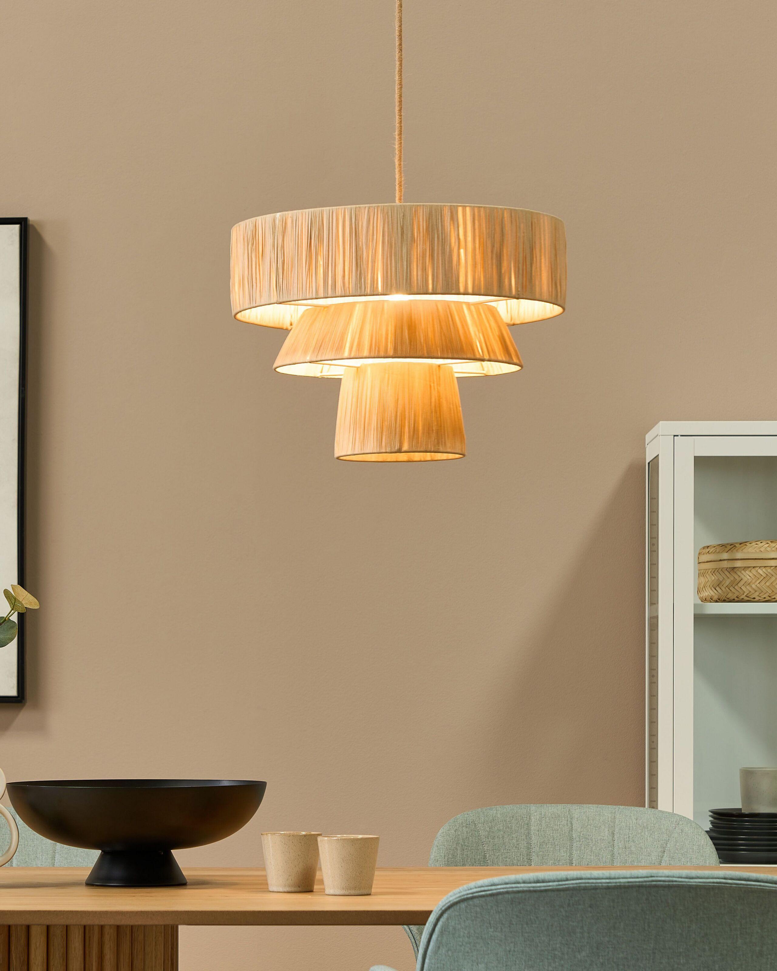 Beliani Lampe suspension en Papier Boho CHAMBO  