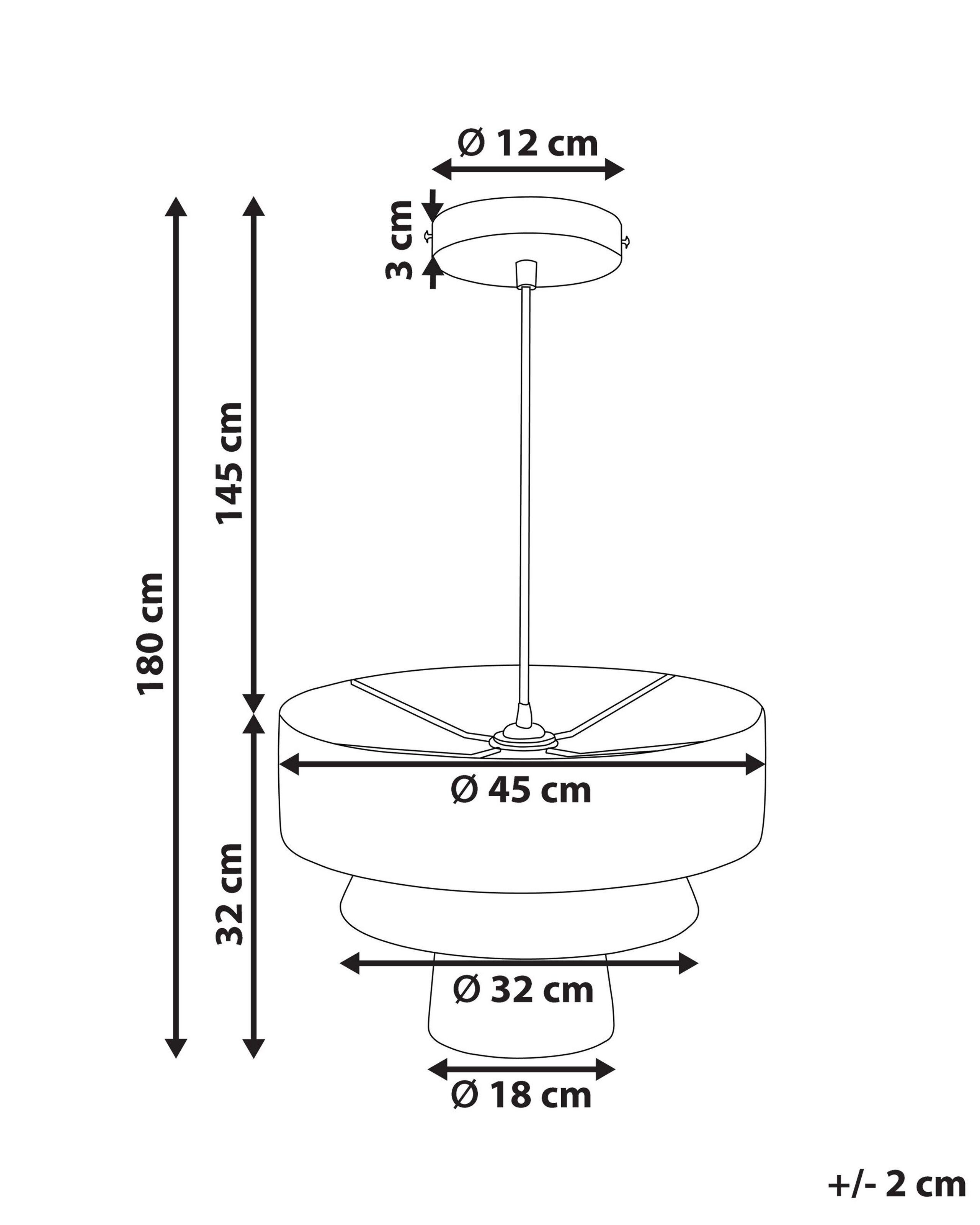 Beliani Lampe suspension en Papier Boho CHAMBO  