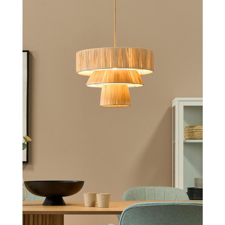 Beliani Lampe suspension en Papier Boho CHAMBO  