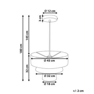 Beliani Lampe suspension en Papier Boho CHAMBO  