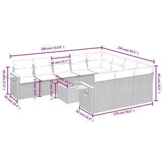 VidaXL Garten sofagarnitur poly-rattan  