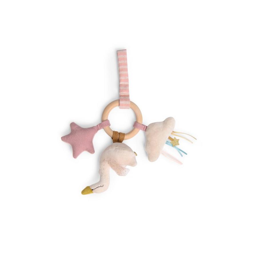 Moulin Roty  Anneau hochet en bois Cygne, La Petite Ecole de Danse, Moulin Roty 