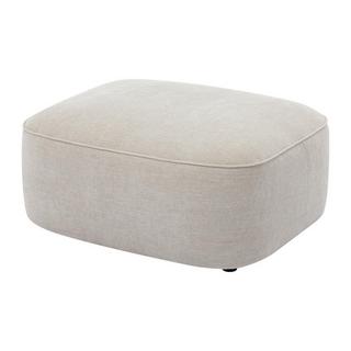 Vente-unique Ecksofa & Hocker - Ecke links - Strukturstoff - Beige - POMIANGO  