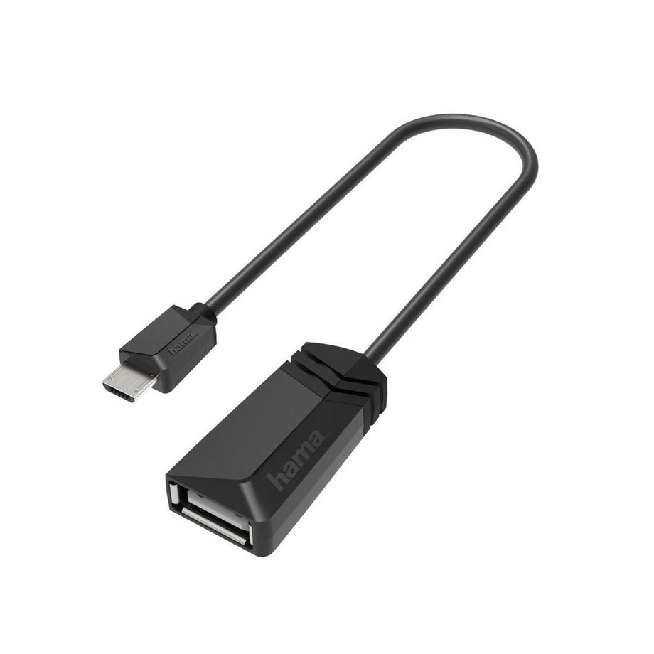 hama  Hama 00200308 Kabeladapter Micro-USB USB Typ-A Schwarz 