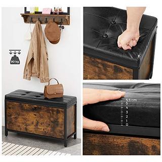 Pricenet Industrielle gepolsterte Schuhbank mit Schublade und verstellbaren Füßen  