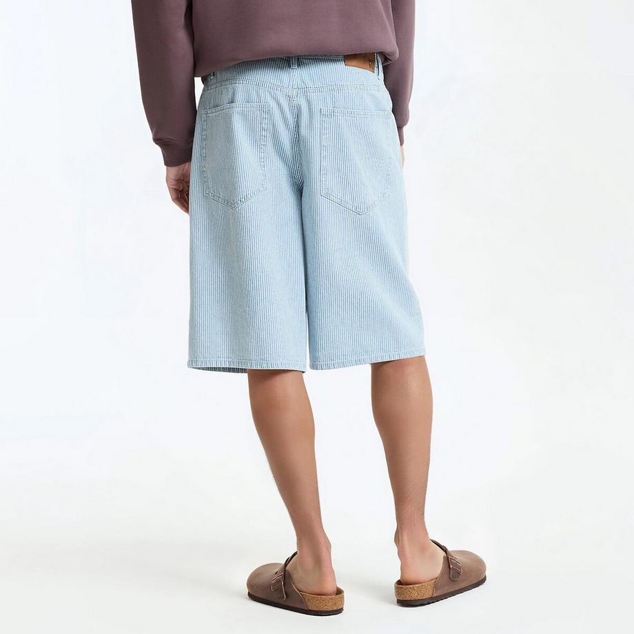 La Redoute Collections Gestreifte Denim Bermuda Shorts  
