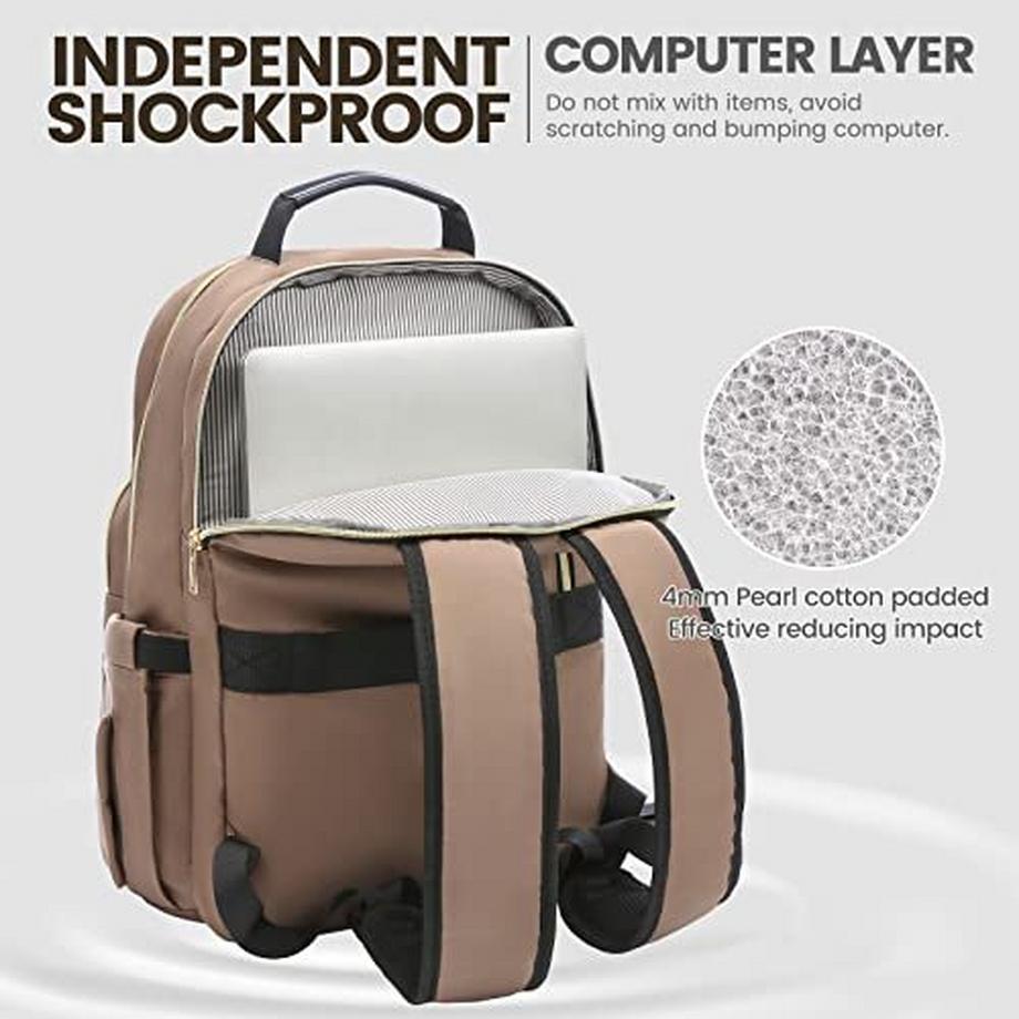 Only-bags.store Sac à Dos pour Ordinateur Portable 15.6 Pouces Sac à Dos Scolaire Étanche avec Compartiment pour Ordinateur Portable Port de Chargement USB  