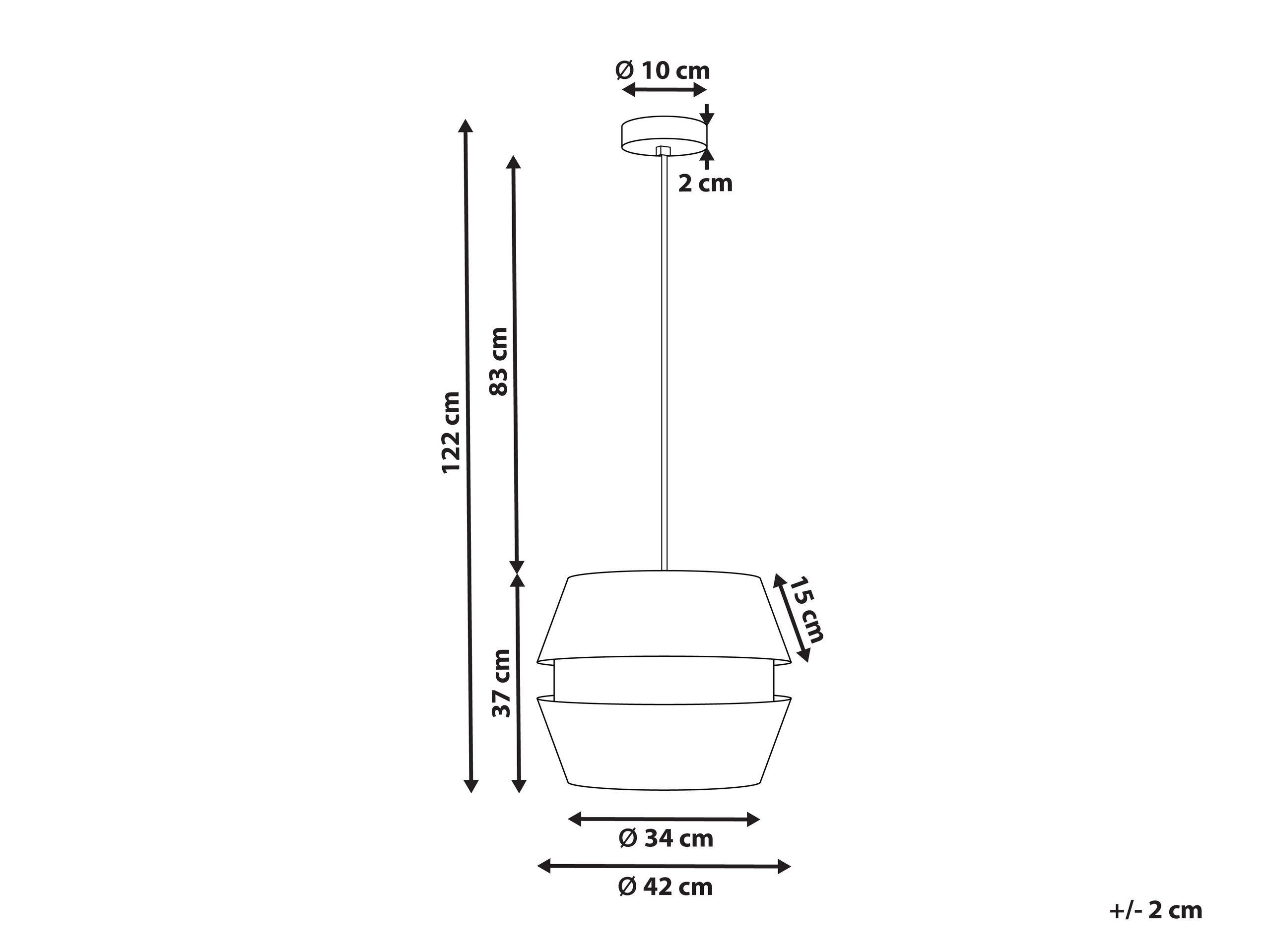 Beliani Lampe suspension en Lin Boho ATOYAC  