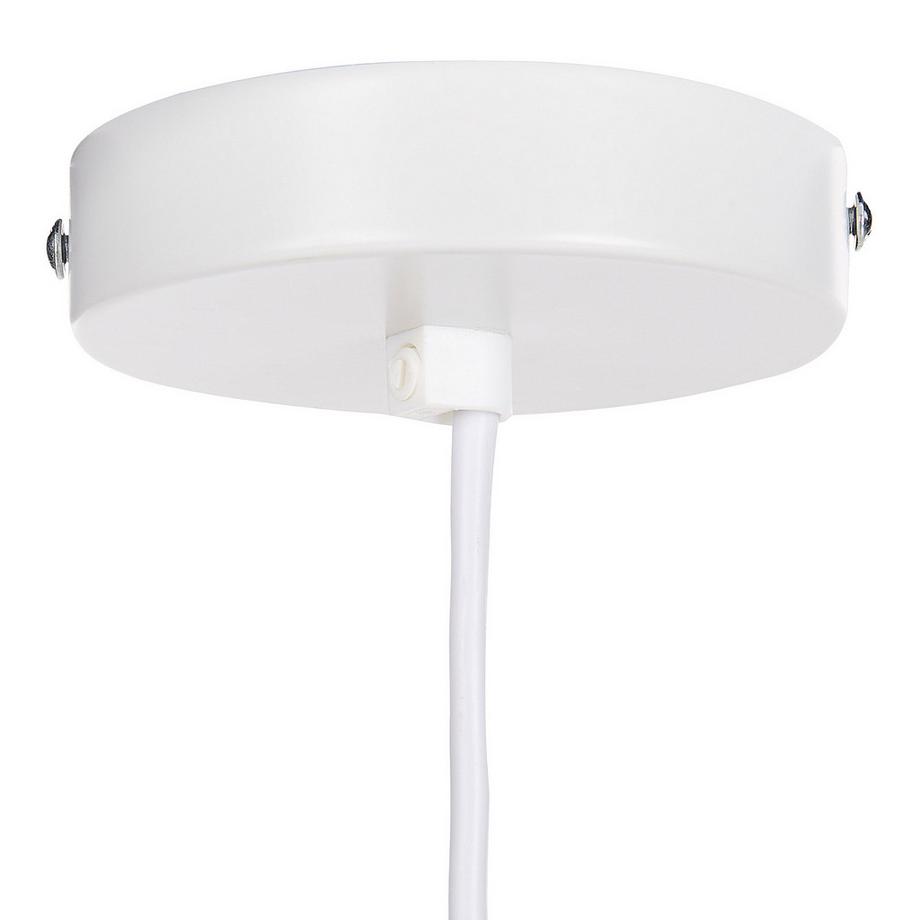 Beliani Lampe suspension en Lin synthétique  ATOYAC  