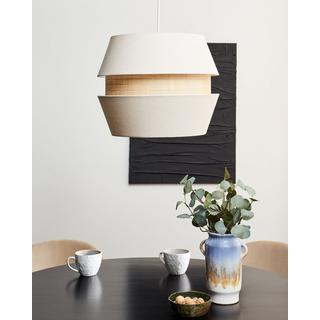 Beliani Lampe suspension en Lin Boho ATOYAC  