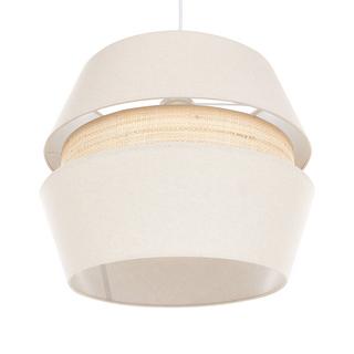 Beliani Lampe suspension en Lin Boho ATOYAC  