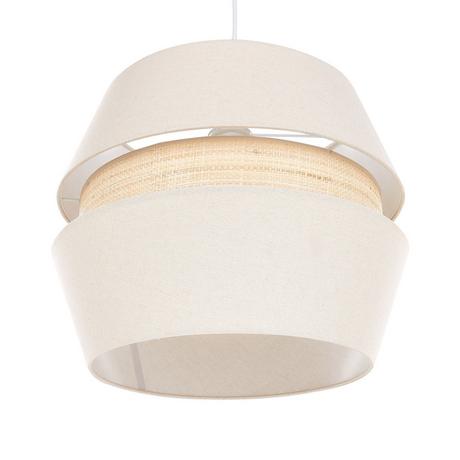 Beliani Lampe suspension en Lin Boho ATOYAC  