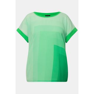 Ulla Popken  Maglia dal taglio oversize con scollo a girocollo e mezze maniche 