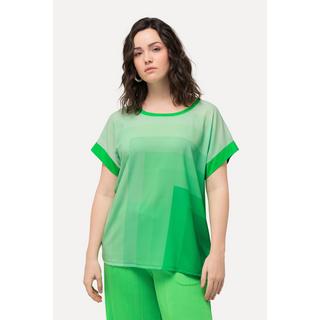 Ulla Popken  Maglia dal taglio oversize con scollo a girocollo e mezze maniche 