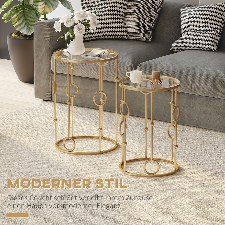 HOMCOM Couchtisch-Set  