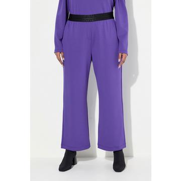 Pantalon en molleton, coupe plus courte, jambe large et taille élastique