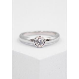 MUAU Schmuck  Bague Solitaire Diamant 0.30ct. or blanc 750 