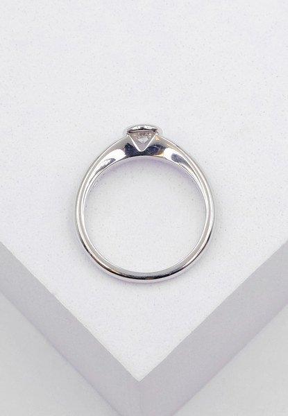 MUAU Schmuck  Bague Solitaire Diamant 0.30ct. or blanc 750 