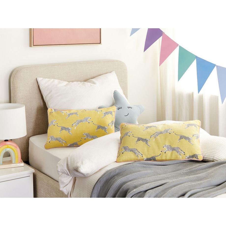 Beliani Lot de 2 coussins décoratifs en Coton Moderne ARALES  