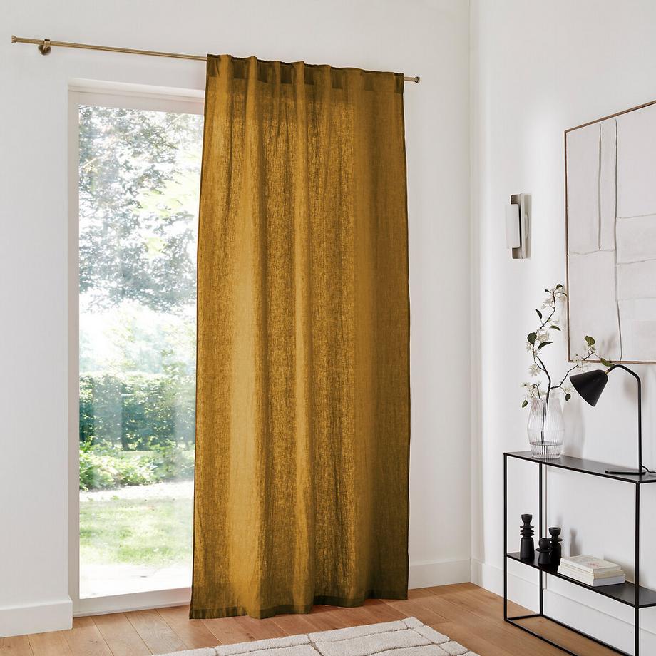 La Redoute Intérieurs  Vorhang aus gewaschenem Leinen mit versteckten Schlaufen 