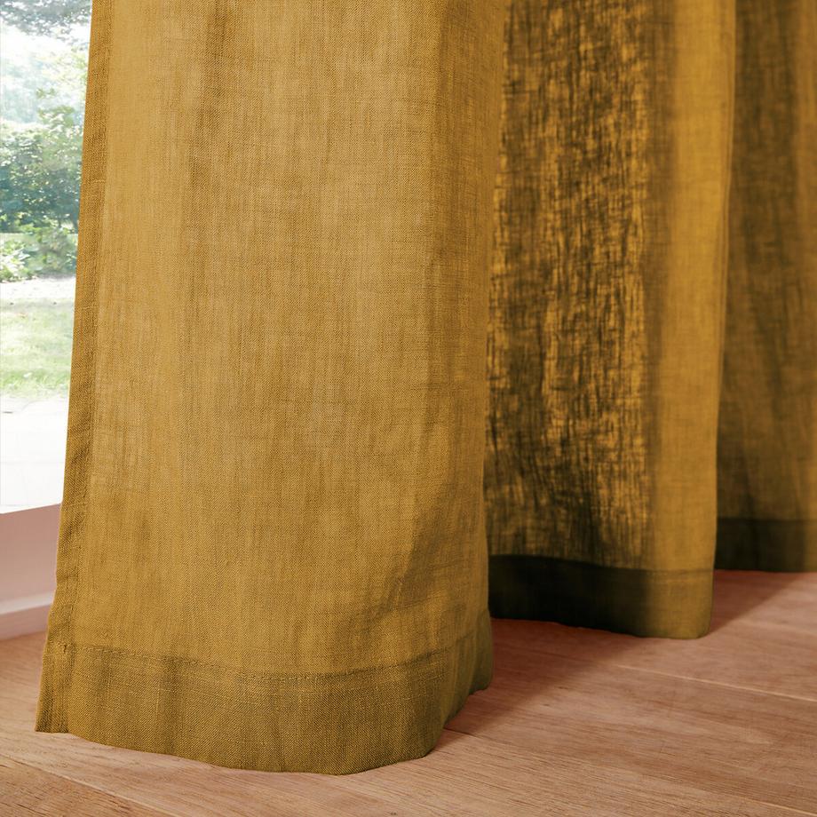 La Redoute Intérieurs  Vorhang aus gewaschenem Leinen mit versteckten Schlaufen 