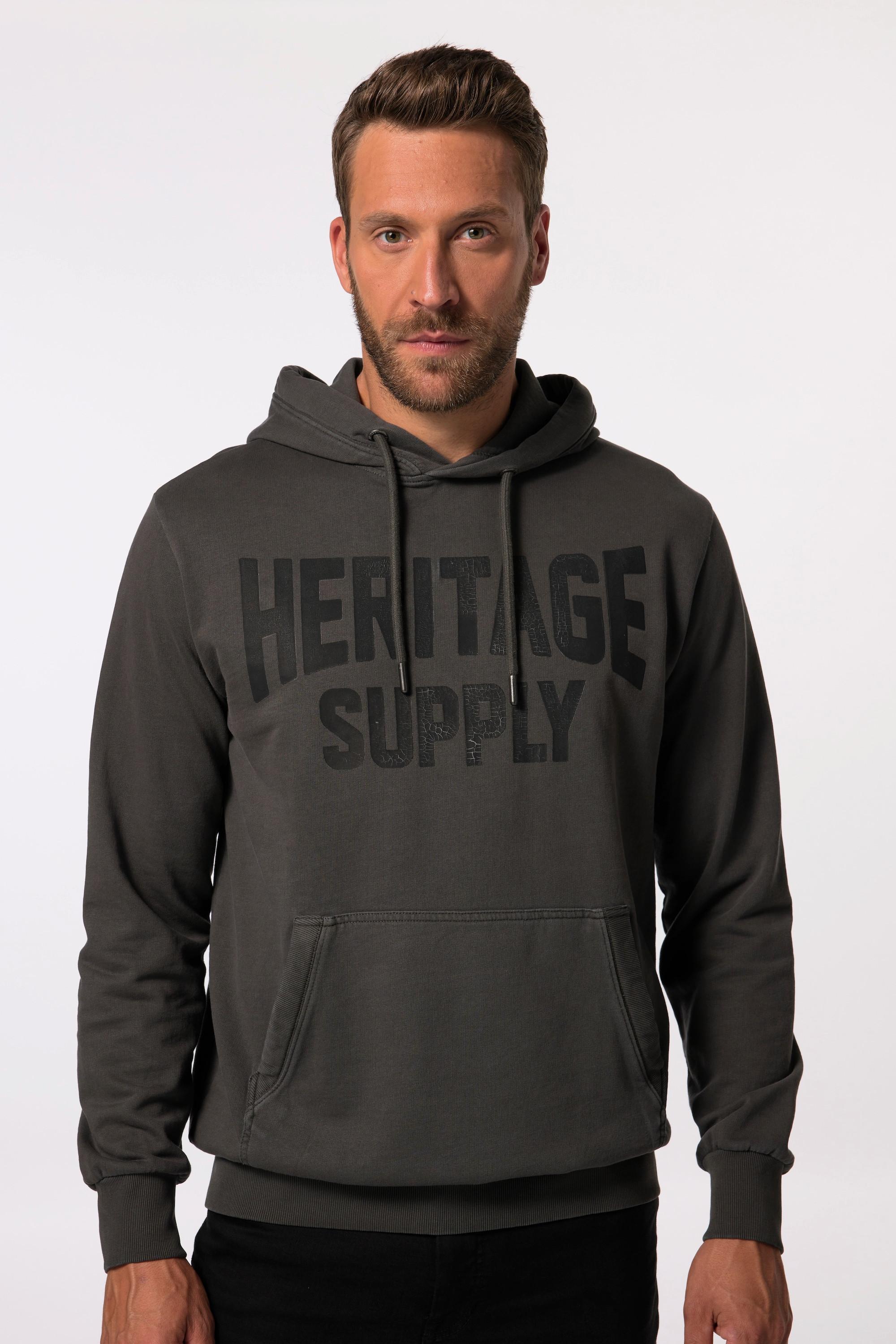 JP1880 Hoodie Crack-Brustprint Vintage Look  