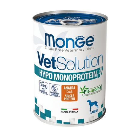 Monge  VetSolution hypo monoprotéine pour chien au canard - Multipack 