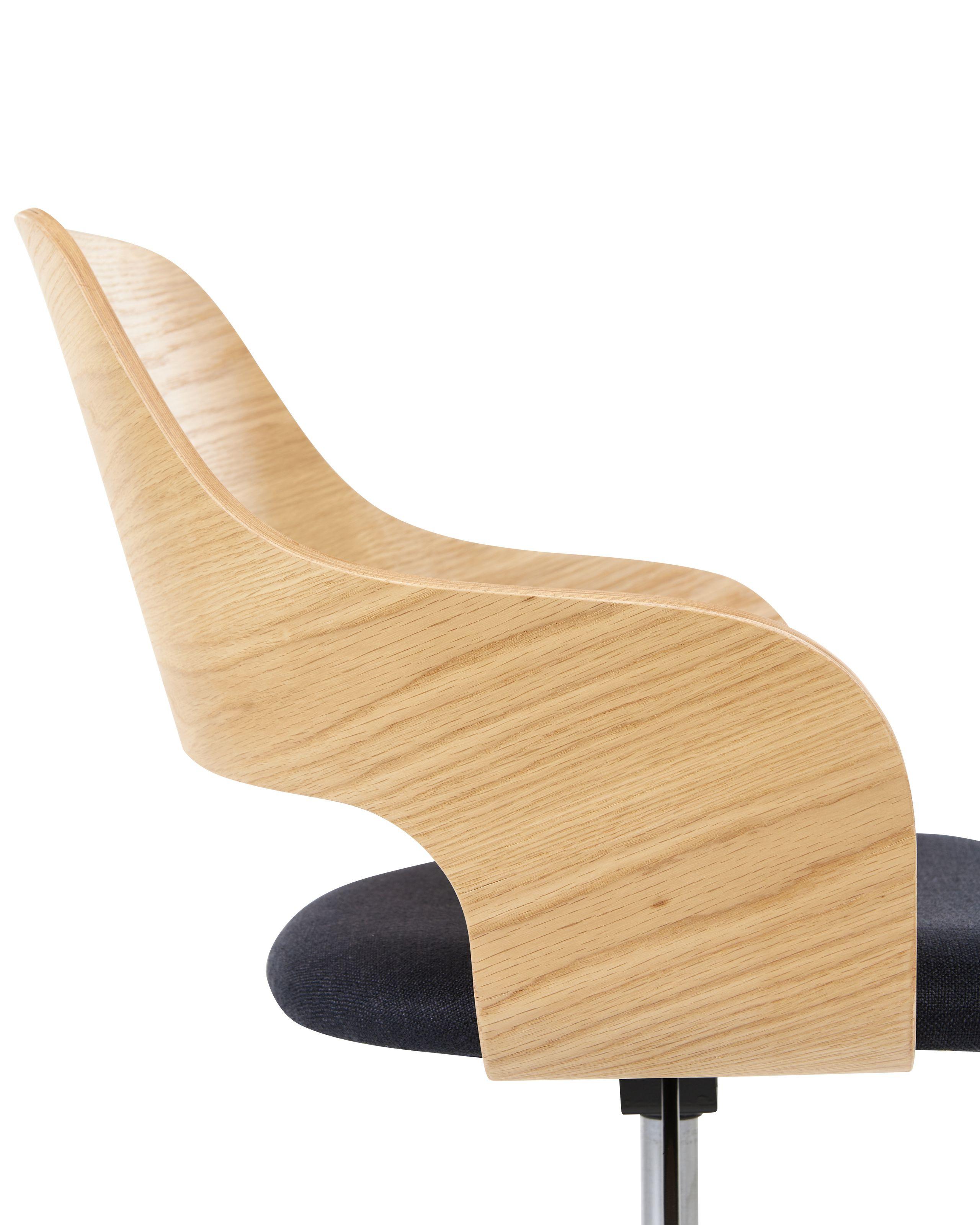 Beliani Chaise de bureau en Lin synthétique Rétro NOVATO  