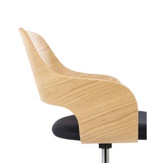 Beliani Chaise de bureau en Lin synthétique Rétro NOVATO  