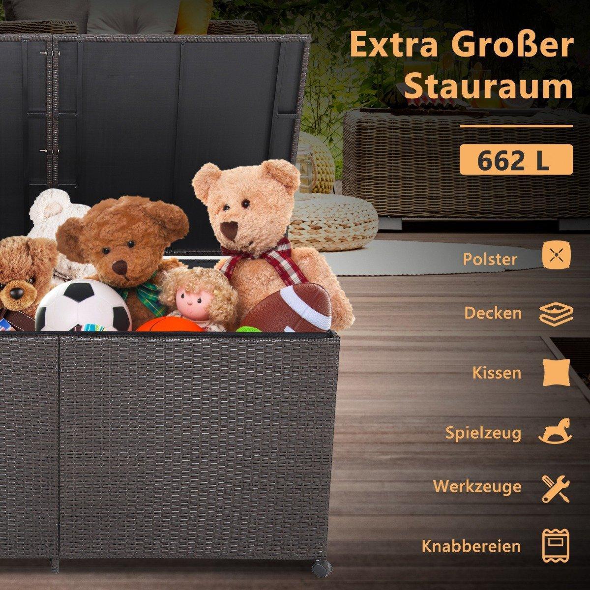 B2X Aufbewahrungsbox mit 662 L Fassungsvermögen 150 x 77 x 73 cm  