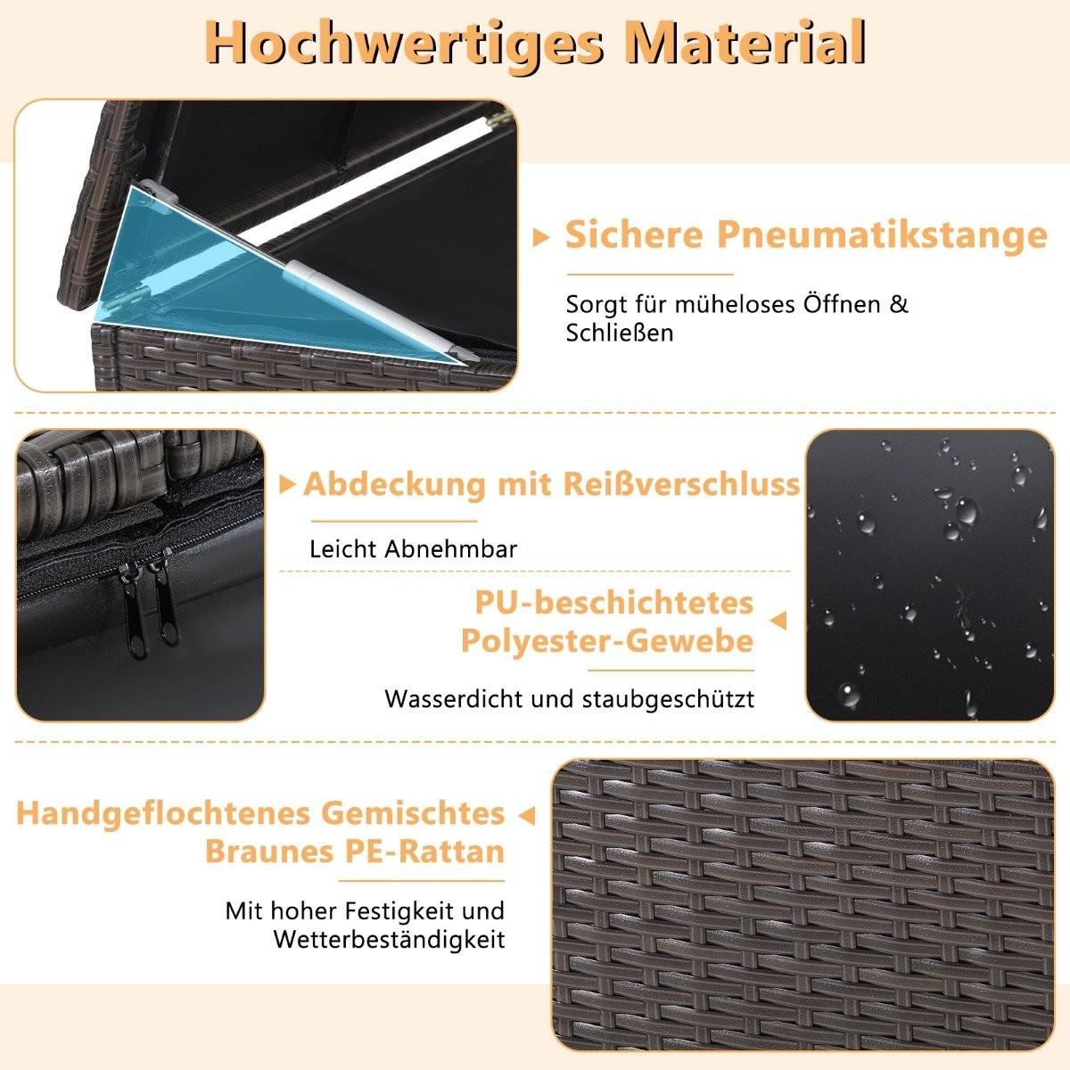 B2X Aufbewahrungsbox mit 662 L Fassungsvermögen 150 x 77 x 73 cm  