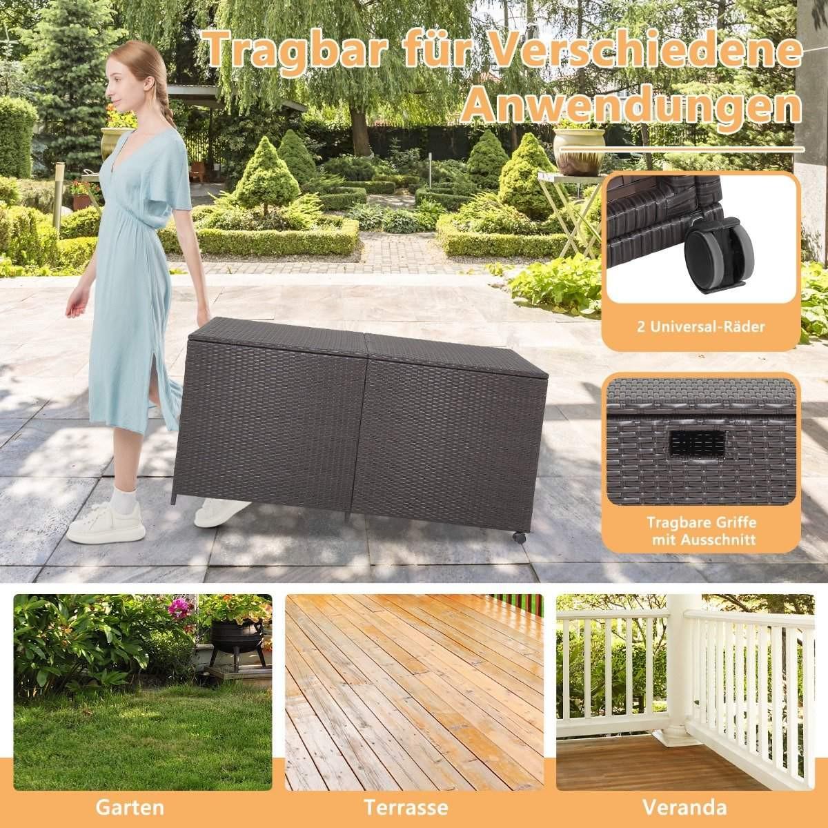 B2X Aufbewahrungsbox mit 662 L Fassungsvermögen 150 x 77 x 73 cm  