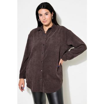 Camicia dal taglio oversize in velluto a coste con colletto da camicia e maniche lunghe