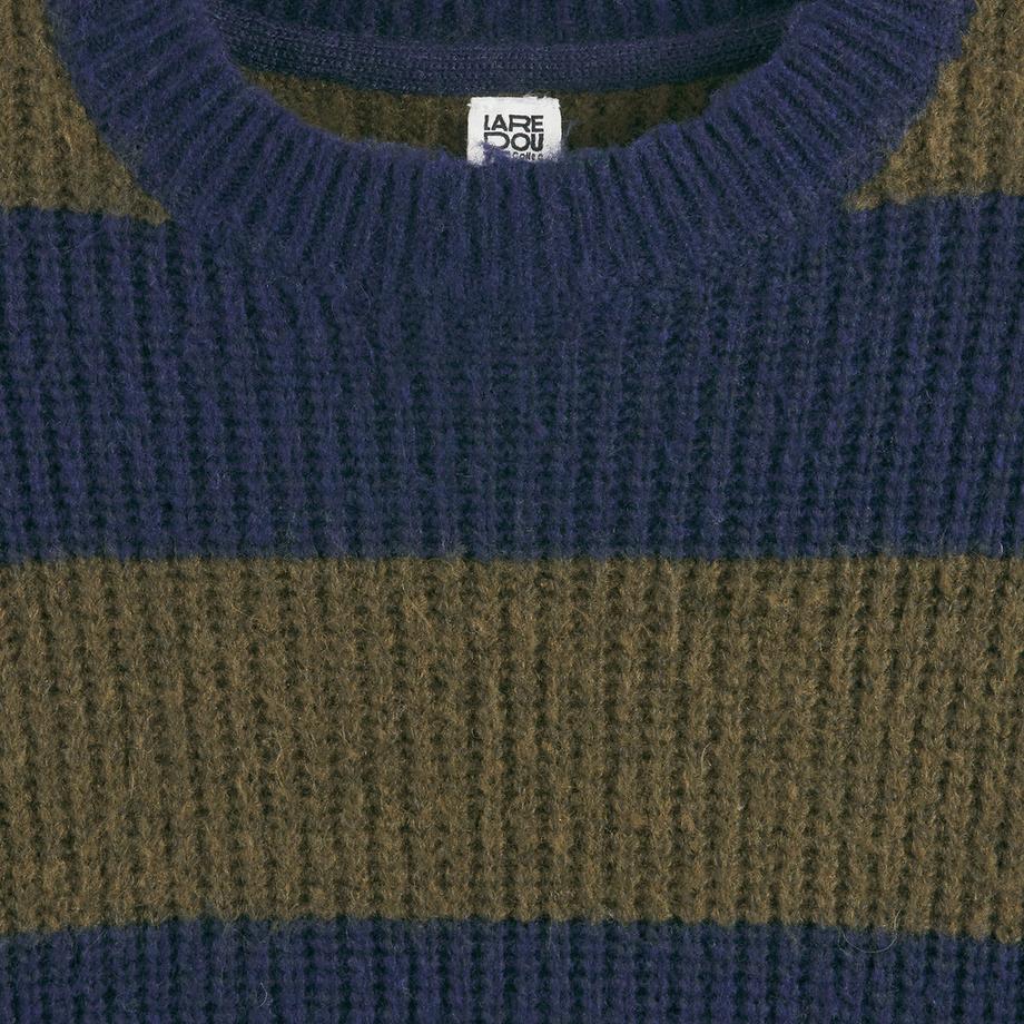 La Redoute Collections  Gestreifter Rundhals-Pullover aus rustikalem Strick 