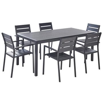 Set da pranzo per giardino con sedie en Legno plastico Industriale VERNIO