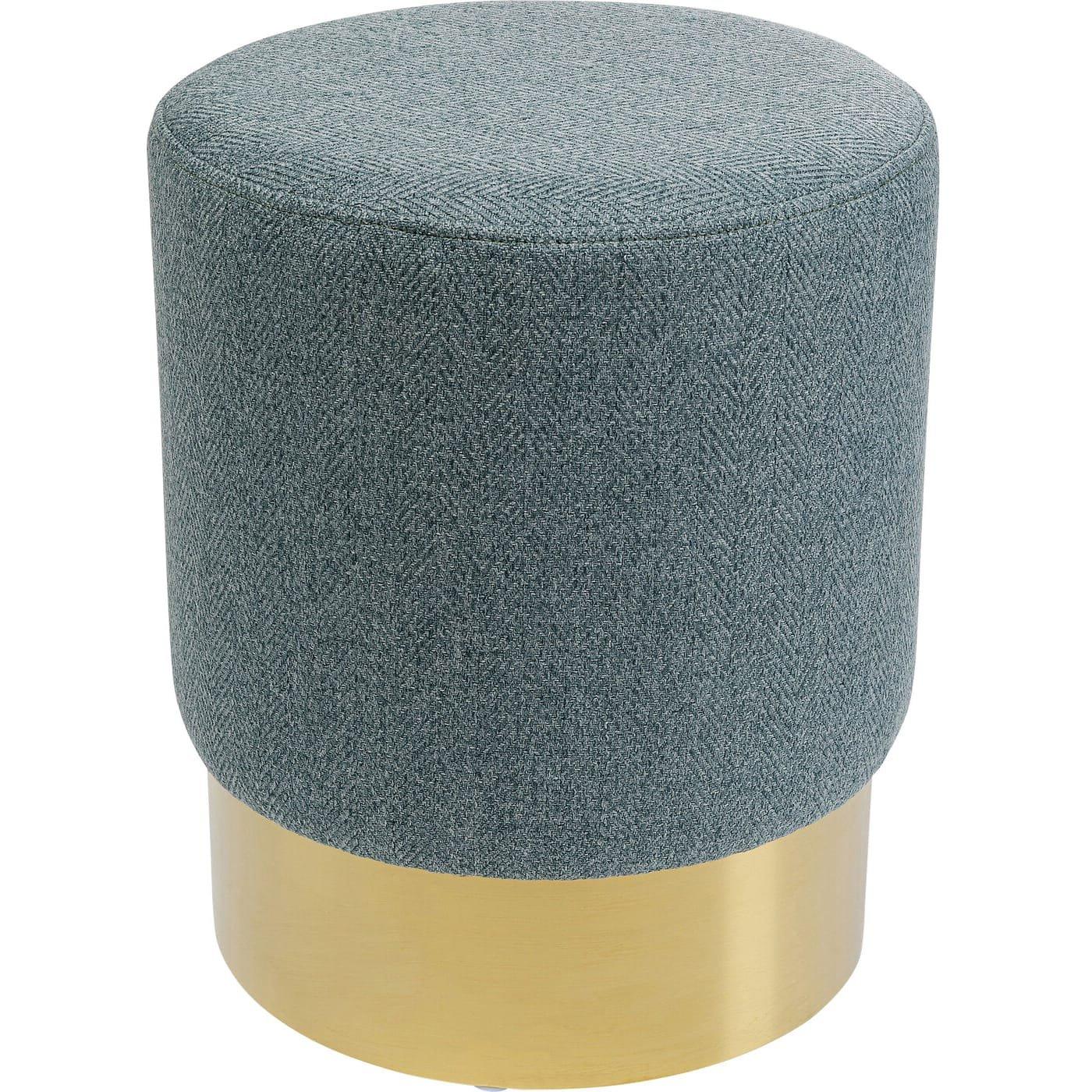 KARE Design Hocker Cherry Lina hellbau brass rund 35  