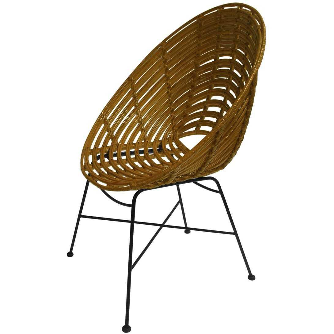 mutoni Chaise avec accoudoirs Paco nature  