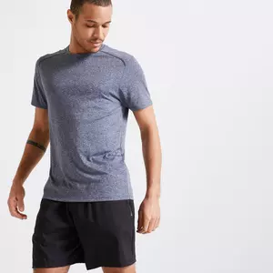 Funktions-T-Shirt Fitness graumeliert