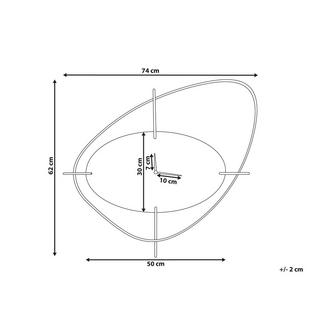 Beliani Horloge murale en Manguier Industriel RAPTI  