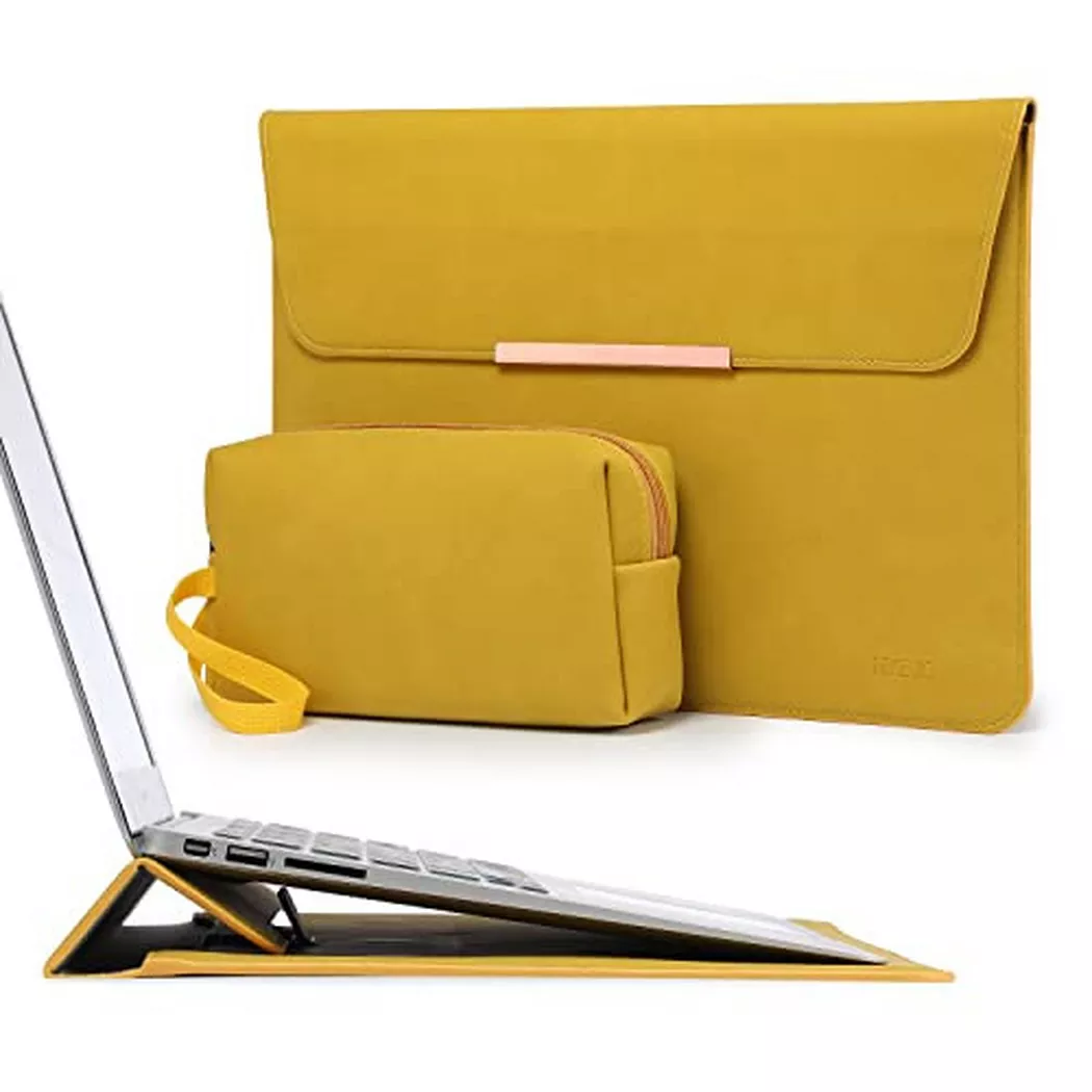 Only-bags.store - 15.4 Zoll Filz Hülle, Laptoptasche Kompatibel mit MacBook Air 15, MacBook Pro Retina 2012-2016, für Herren, Gelb, Größe Onesize