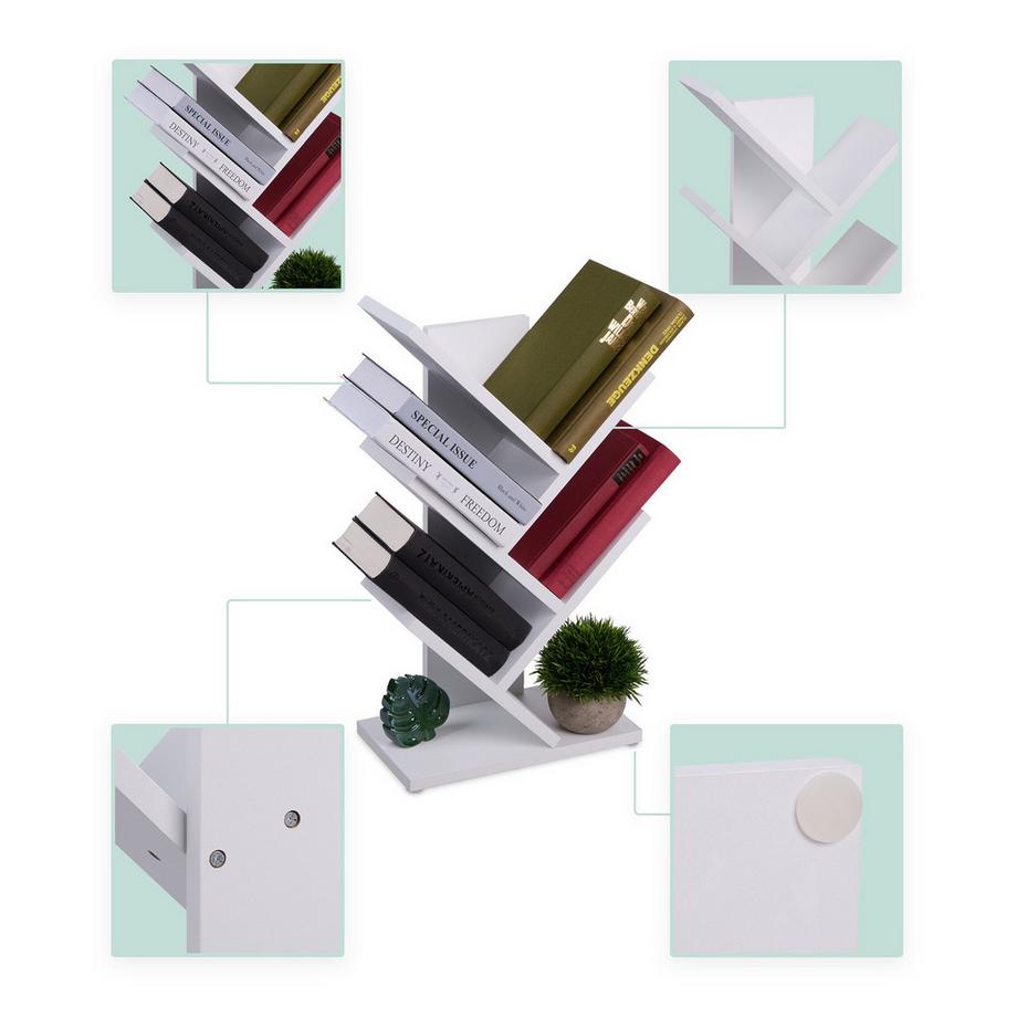 Northix Baum-Bücherregal mit Stauraum  