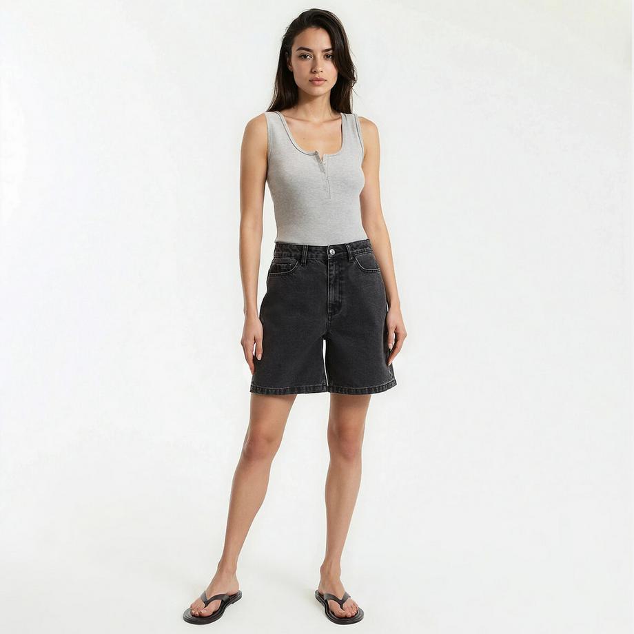 La Redoute Collections Tanktop Tunesischer Kragen Breite Träger  