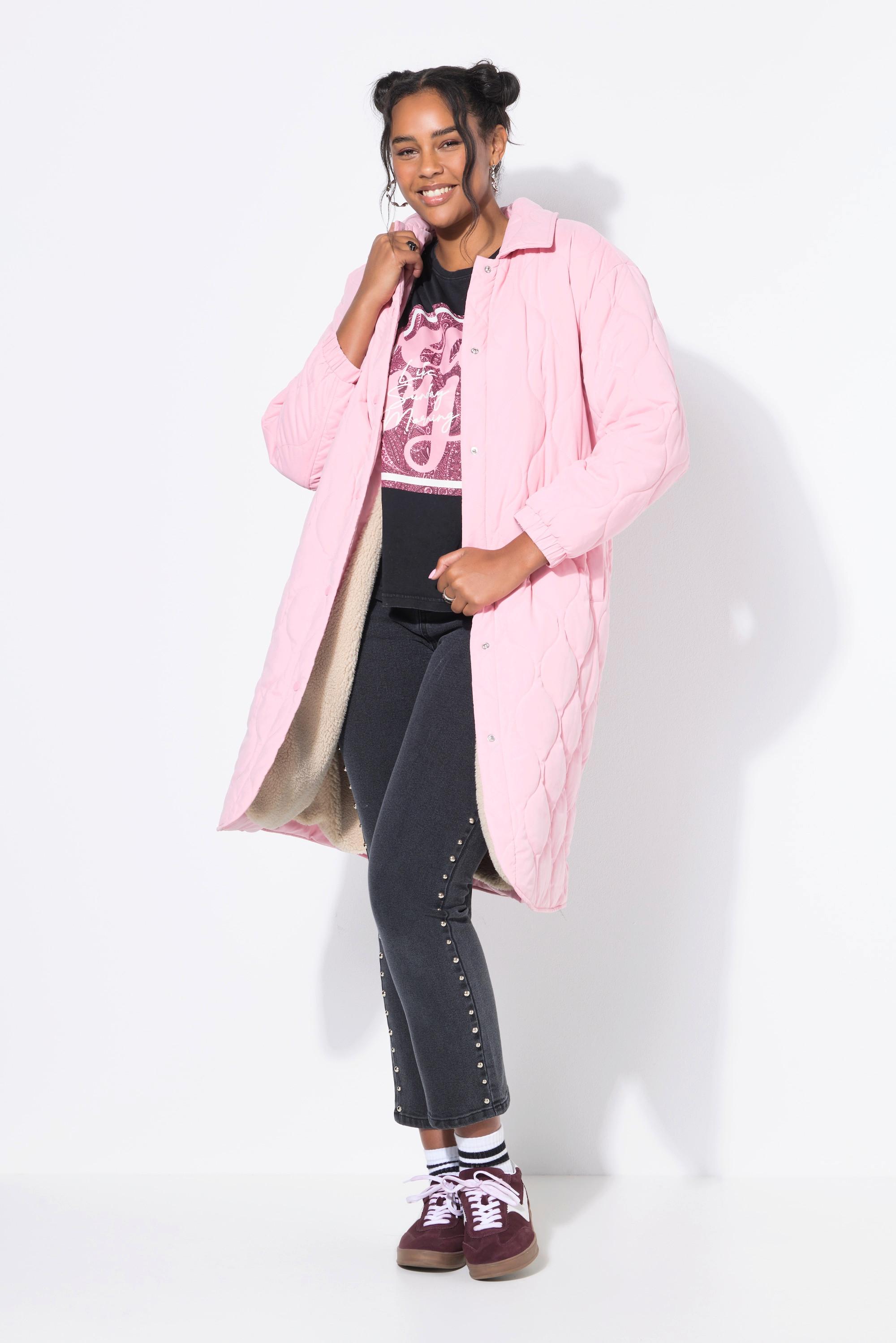 Studio Untold Cappotto Trapuntato Taglio Ampio con Fodera di Teddy  