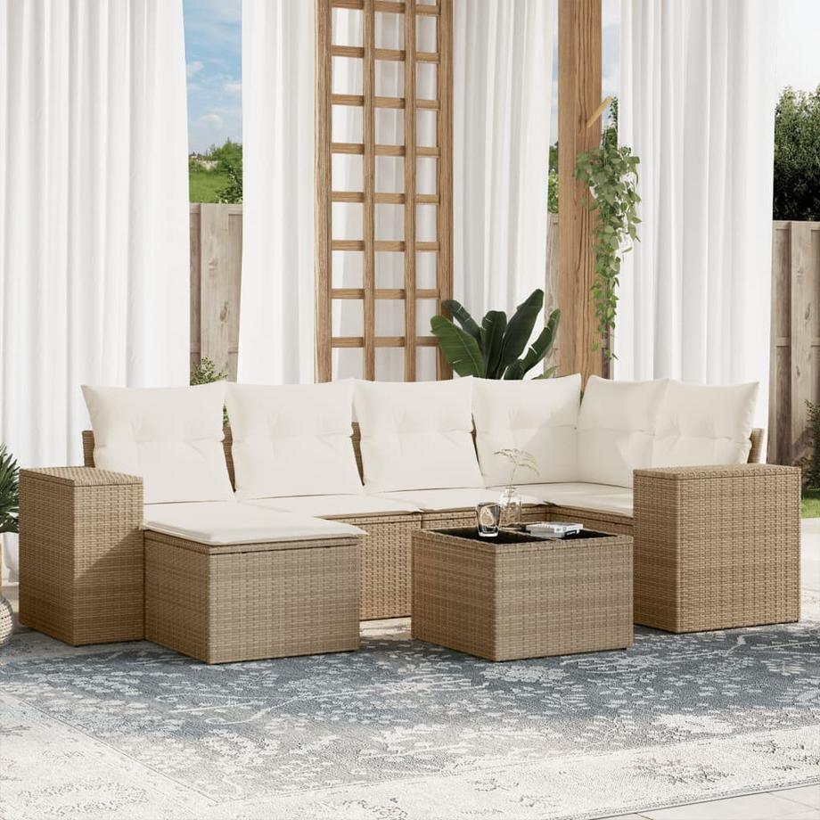 VidaXL Ensemble de canapés de jardin rotin synthétique  