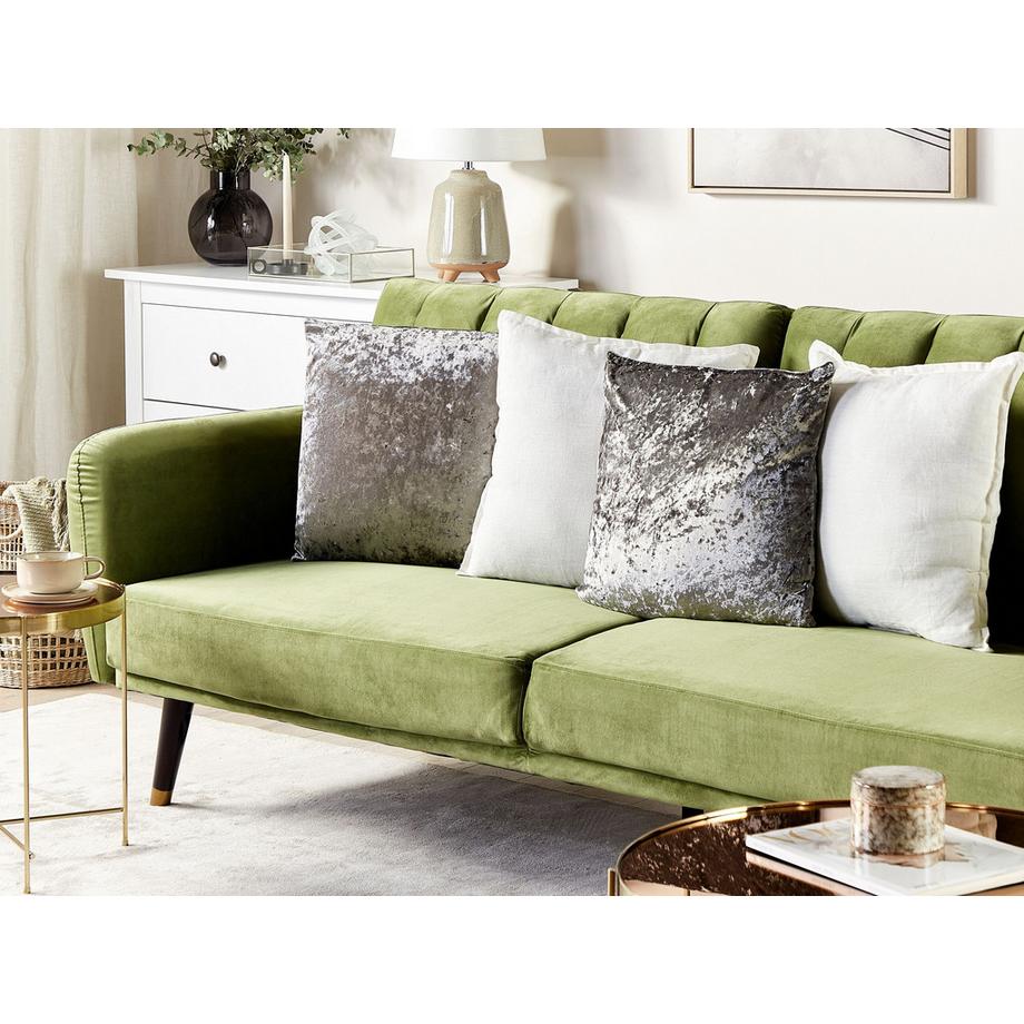 Beliani Lot de 2 coussins décoratifs en Velours Industriel HOSTA  