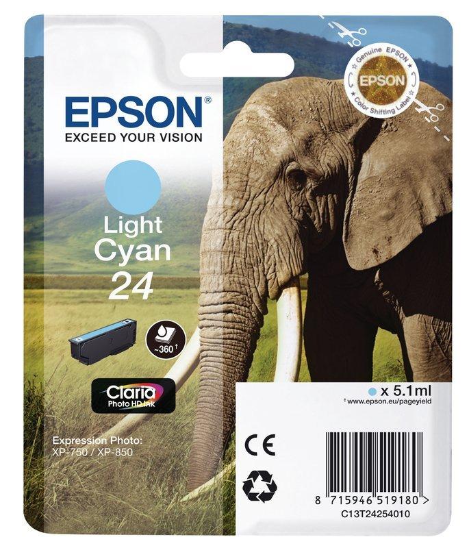 EPSON  EPSON Tintenpatrone light cyan T242540 XP 750/850 360 Seiten 