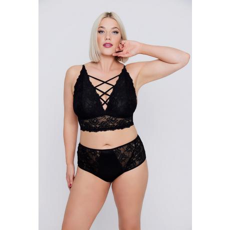 Ulla Popken Bralette Criss-Cross Pizzo senza Ferretto  
