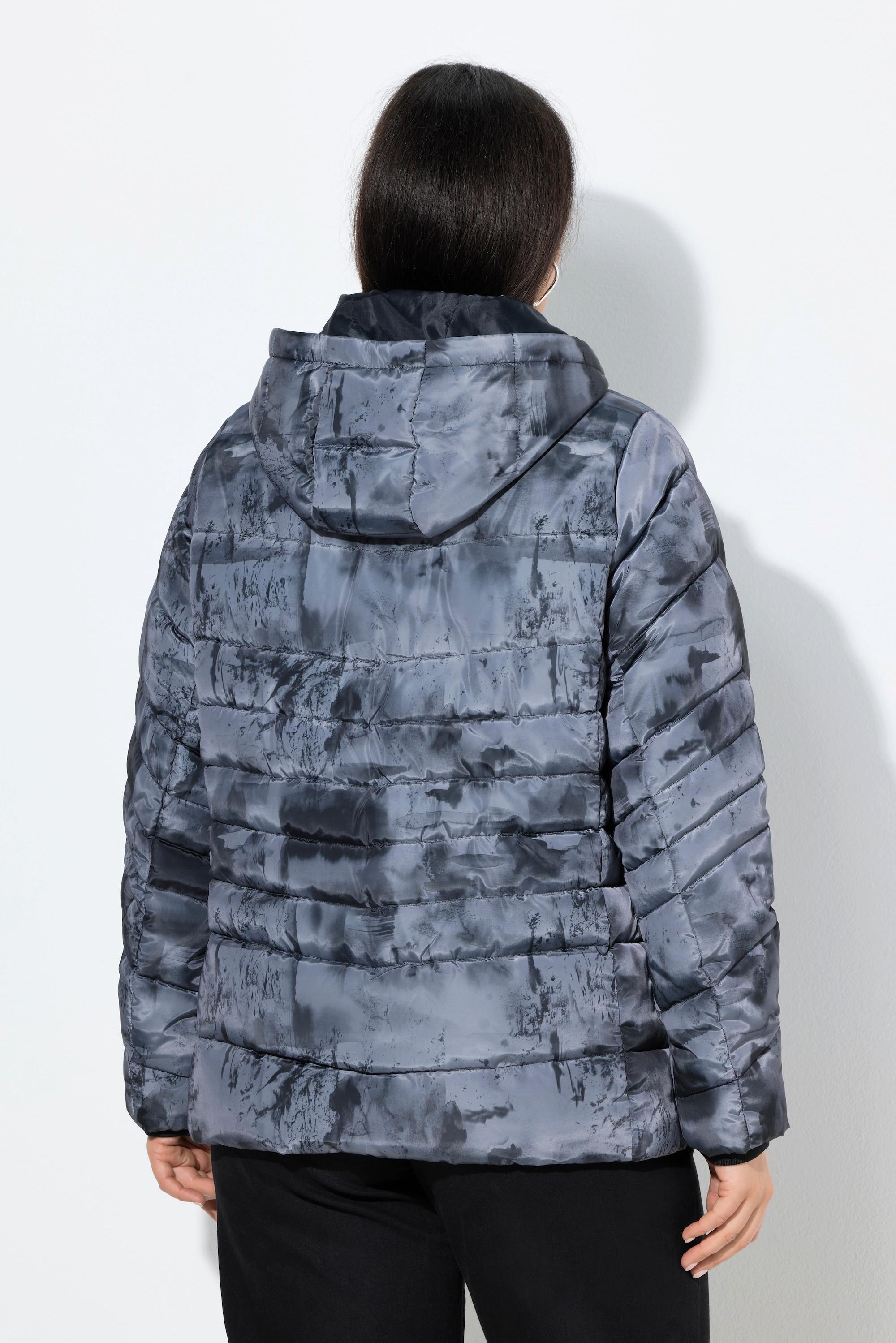 Ulla Popken HYPRAR Doudoune matelassée imprimé all-over déperlante à capuche  