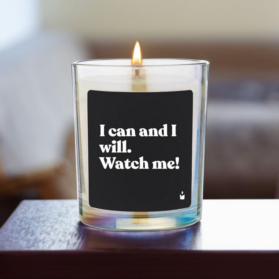 CandleHand Bougie Parfumée Woody I can and I will. Watch me!  