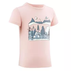 T-shirt de randonnée - MH100 KID rose pâle - enfant 2-6 ANS